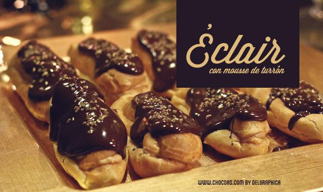 Éclair con crema de turrón de jijona - receta de aprovechamiento