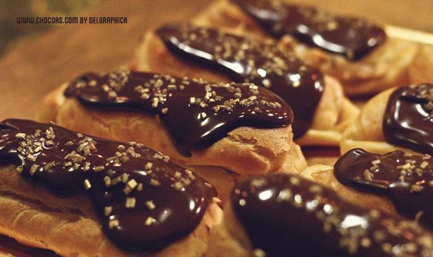 Éclair con crema de turrón de jijona - receta de aprovechamiento