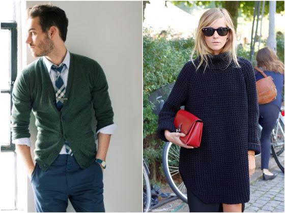 Shot of style: de cardigans para ellos y maxisweaters para ellas