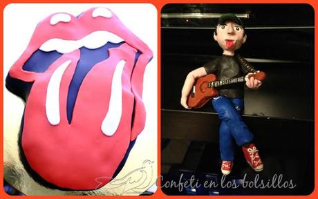 Tarta para un músico muy fan de los Rolling Stones