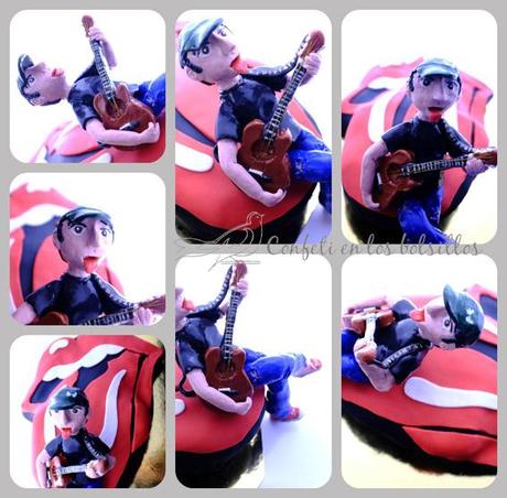 Tarta para un músico muy fan de los Rolling Stones