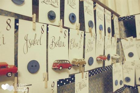 Sitting plan de boda hecho a mano