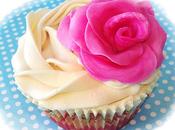 Cupcakes vainilla rosa fondant