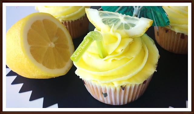 Cupcakes de sorbete de limón (con sombrilla)