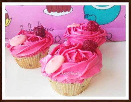 Cupcakes de frambuesa Cupcakes de frambuesa