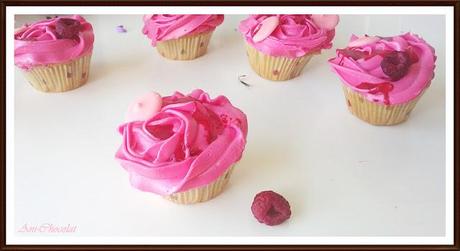 Cupcakes de frambuesa Cupcakes de frambuesa