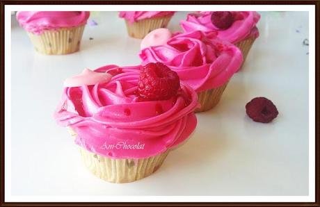 Cupcakes de frambuesa Cupcakes de frambuesa