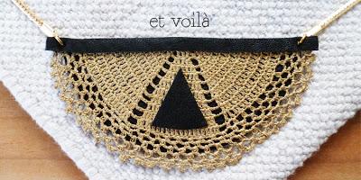 Collar con tapete DIY / Doily neckale DIY