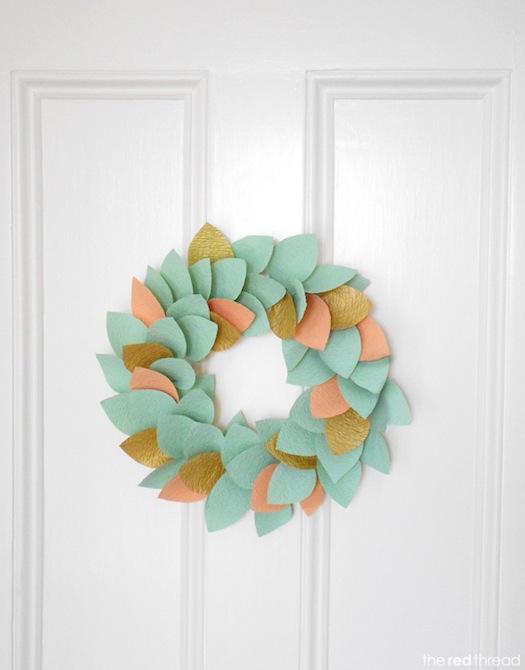 Corona de papel para Navidad