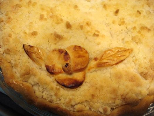 Sour Cream Pear Pie (Tarta de peras y crema agria)