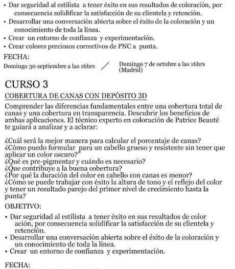 CURSOS PRÁCTICOS DE COLORACIÓN PROFESIONAL  Madrid & Vigo