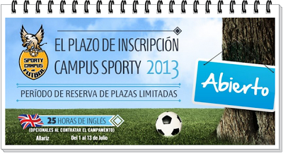 CAMPUS SPORTY ALLARIZ 2013: ABIERTO PLAZO DE INSCRIPCIÓN (PLAZAS LIMITADAS)