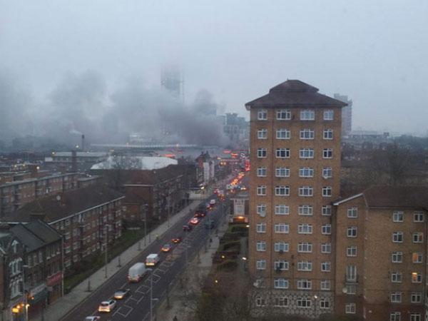 helicóptero se estrella en Londres