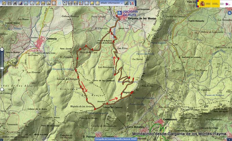 Mondalindo y Regajo desde Garganta de los Montes, Sierra Norte 12-1-13