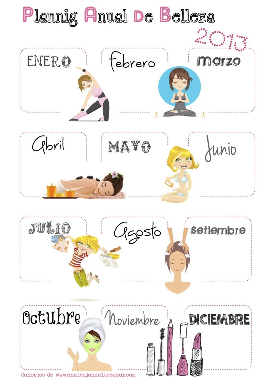 calendario belleza anual
