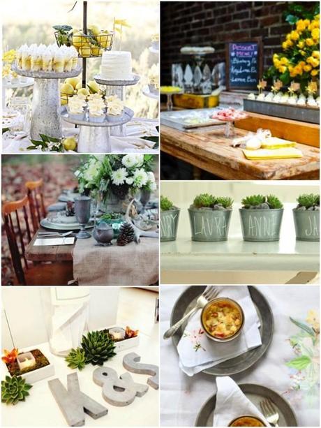 inspiration. Decora tu boda con zinc-Zinc wedding decor