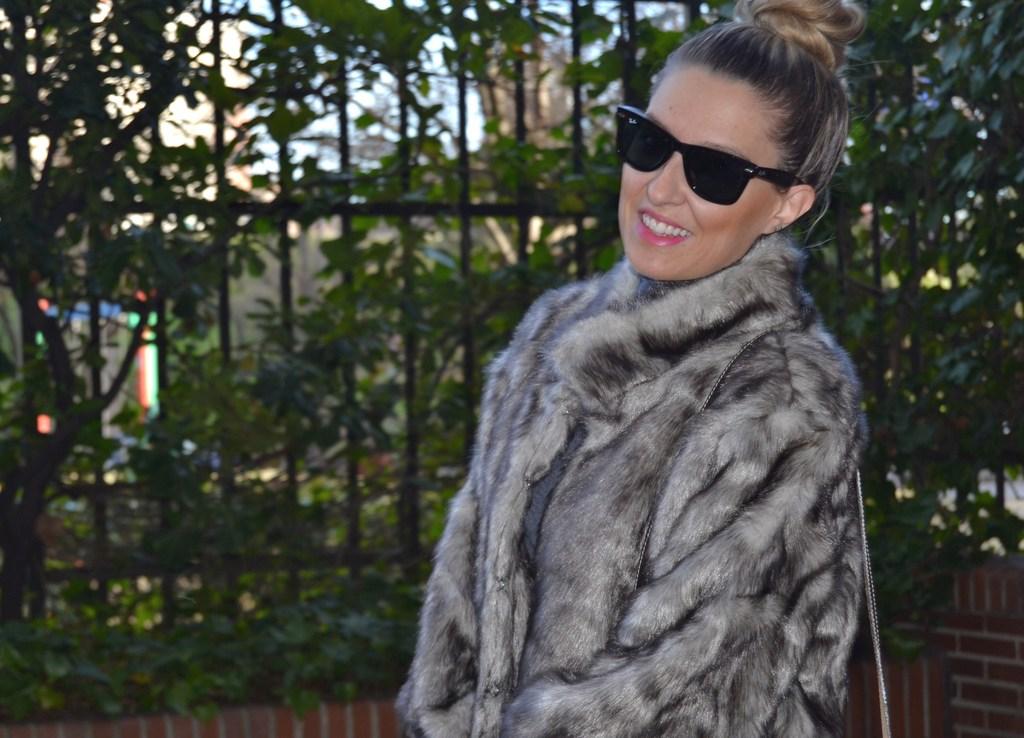 Faux fur vest coat