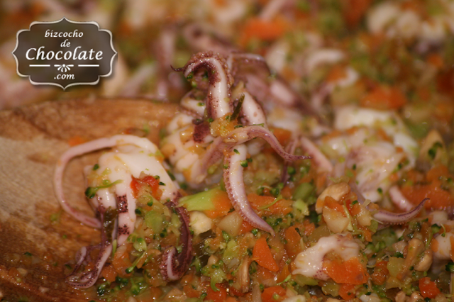 Chipirones Rellenos de Verduras y Gourmet Garden