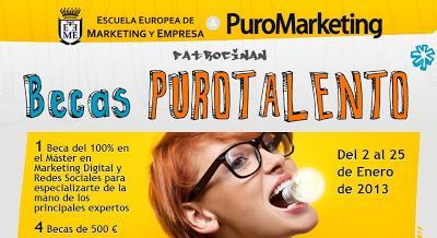Becas Purotalento para el Máster en Marketing Digital y Redes Sociales de Alicante.