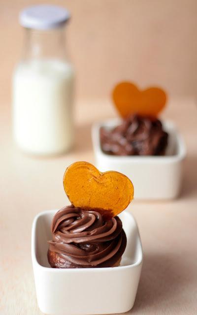 Brownie cupcake de San Valentín