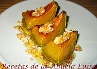 CALABAZA ASADA CON MIEL Y NUECES