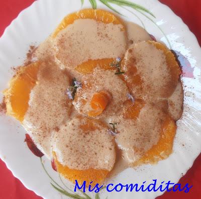 NARANJAS CON CREMA DE YOGURT
