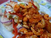 Langostino camarones pimentón