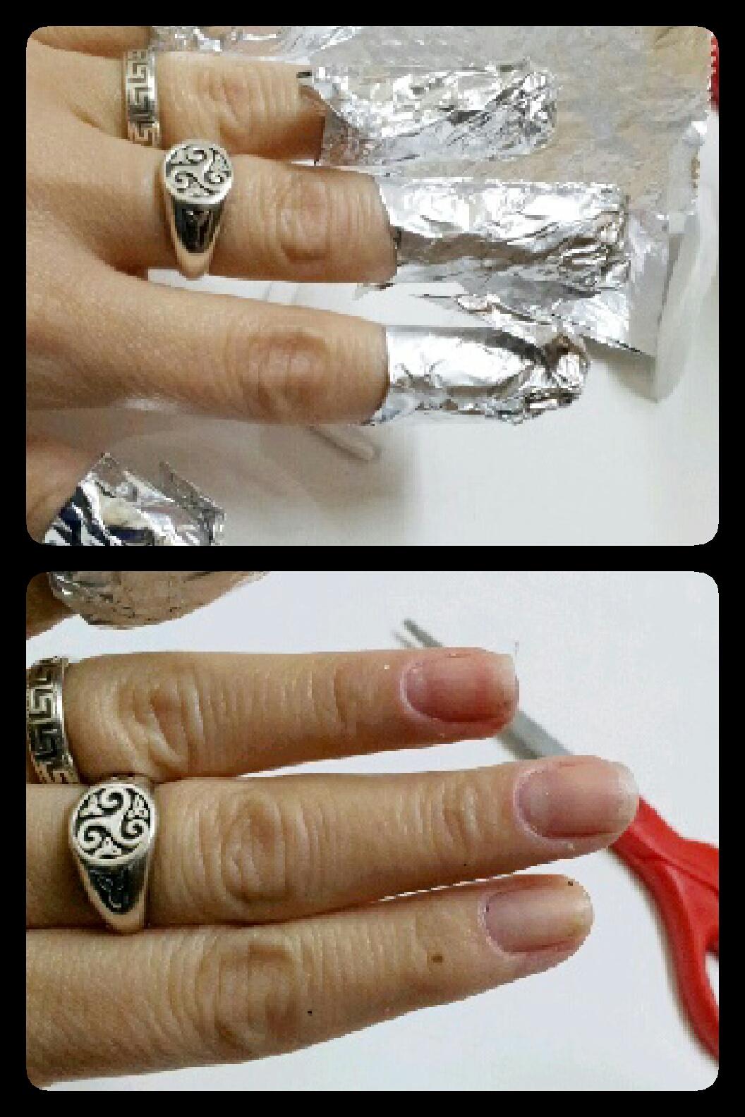 Retirar Laca con glitter