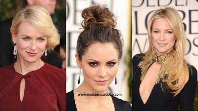 Moda y Tendencia en Maquillaje 2013.Rostros y Peinados Golden Globe 2013.