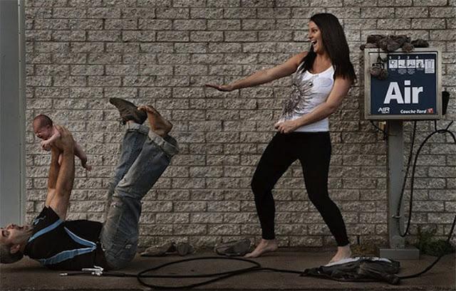 Explosión de una embarazada