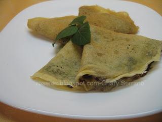 CREPS SIN HUEVO RELLENOS DE NARANJA Y CHOCOLATE CREPS SIN HUEVO RELLENOS DE NARANJA Y CHOCOLATE