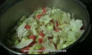 SOPA DE VERDURAS CON ARROZ Y JAMÓN “Mesa para 7.000 millones”, SOPA DE VERDURAS CON ARROZ Y JAMÓN “Mesa para 7.000 millones”,