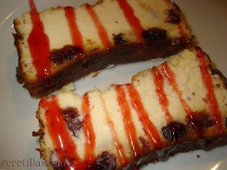 PASTEL DE QUESO Y ARANDANOS