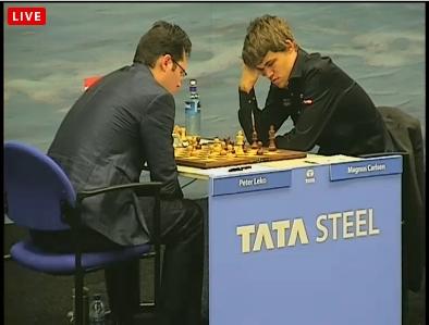 El “recordman (2.861!)” Magnus Carlsen  en el Tata Steel Wijk aan Zee 2013 (VII)