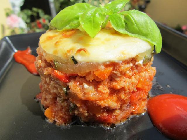 Pastel de calabacín y carne