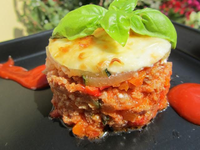 Pastel de calabacín y carne