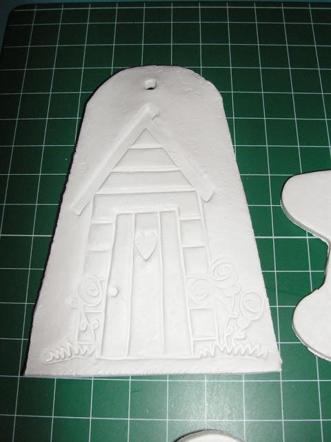 Bolsas de cartulina y colgantes de fimo