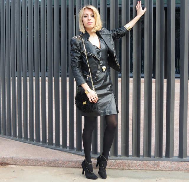 H&M; Rock and Blog (leather over leather)