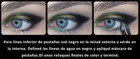 ESPECIAL NAVIDEÑO III- LOOK XVIII - : LOOK VERDE-DORADO GLITTER + MANICURA A JUEGO