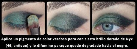 ESPECIAL NAVIDEÑO III- LOOK XVIII - : LOOK VERDE-DORADO GLITTER + MANICURA A JUEGO
