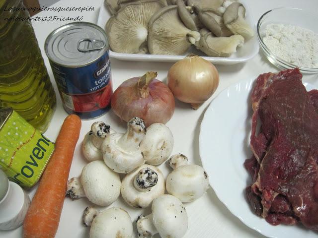 Fricandó con setas