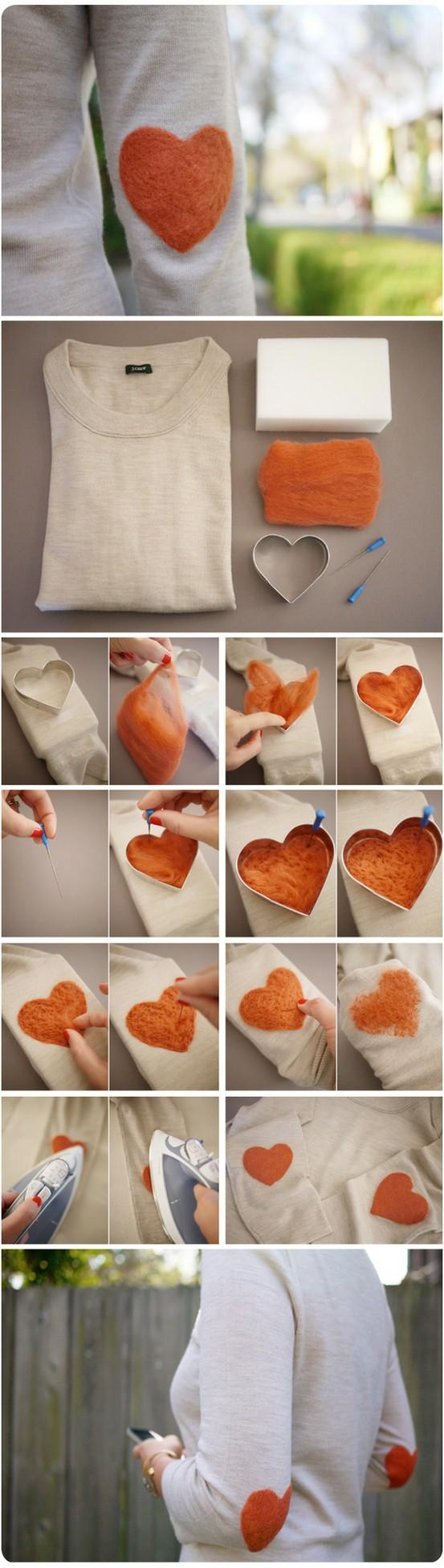 Cómo hacer coderas con forma de corazón