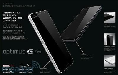 LG Optimus G Pro con pantalla de 5 pulgadas y 1080p
