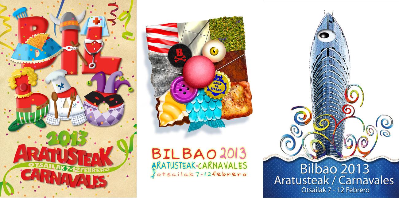 Carteles Carnavales Bilbao 2013