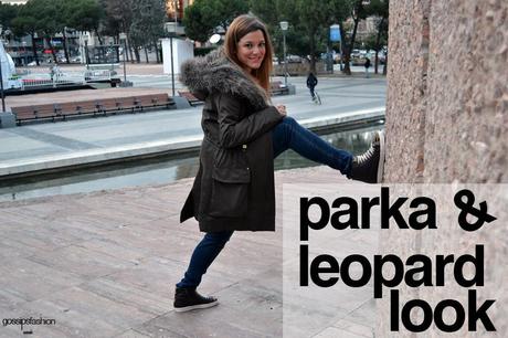 parka & leopard look
