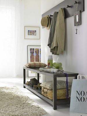 Recibidores con bancos