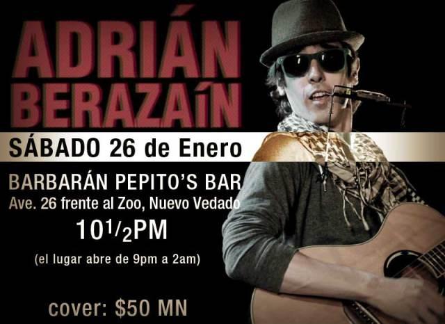 Concierto de Adrián Berazaín en el Pepito´s Bar