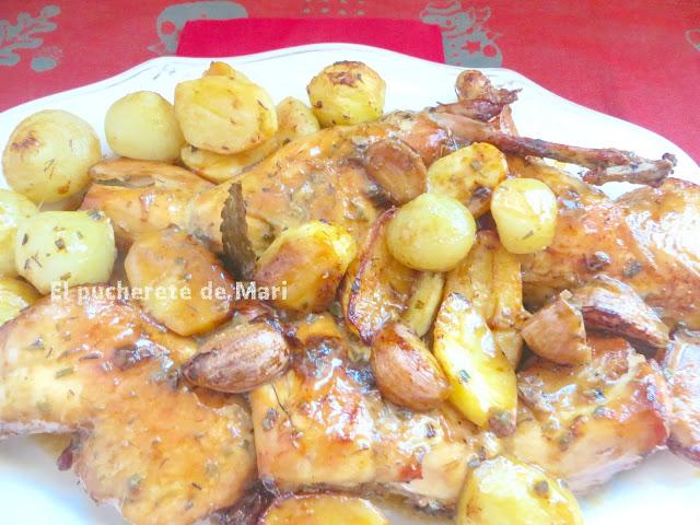 CONEJO Y POLLO A LAS HIERBAS PROVENZALES