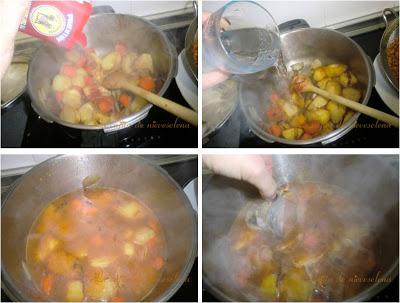 Chupito de lentejas con crujiente de jamón