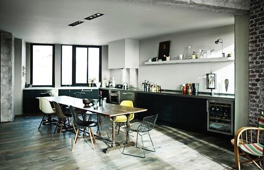 Un loft en París con decoración industrial